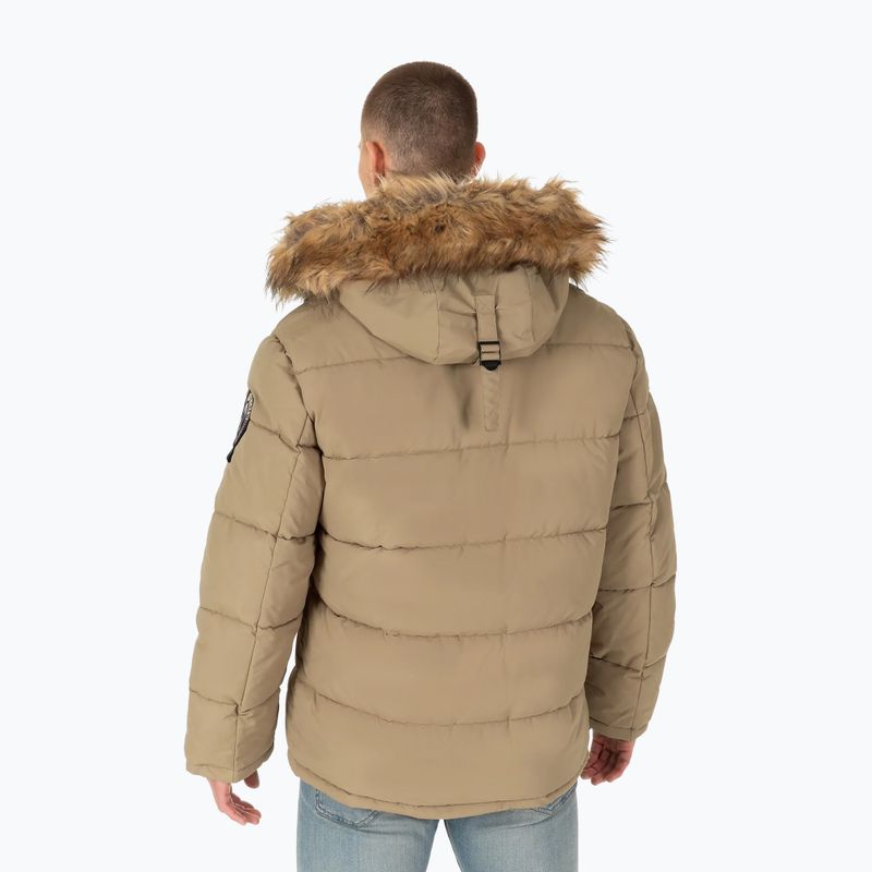 Pitbull West Coast férfi télikabát Taurus Hooded sötét homok 2