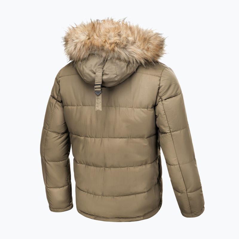 Pitbull West Coast férfi télikabát Taurus Hooded sötét homok 4