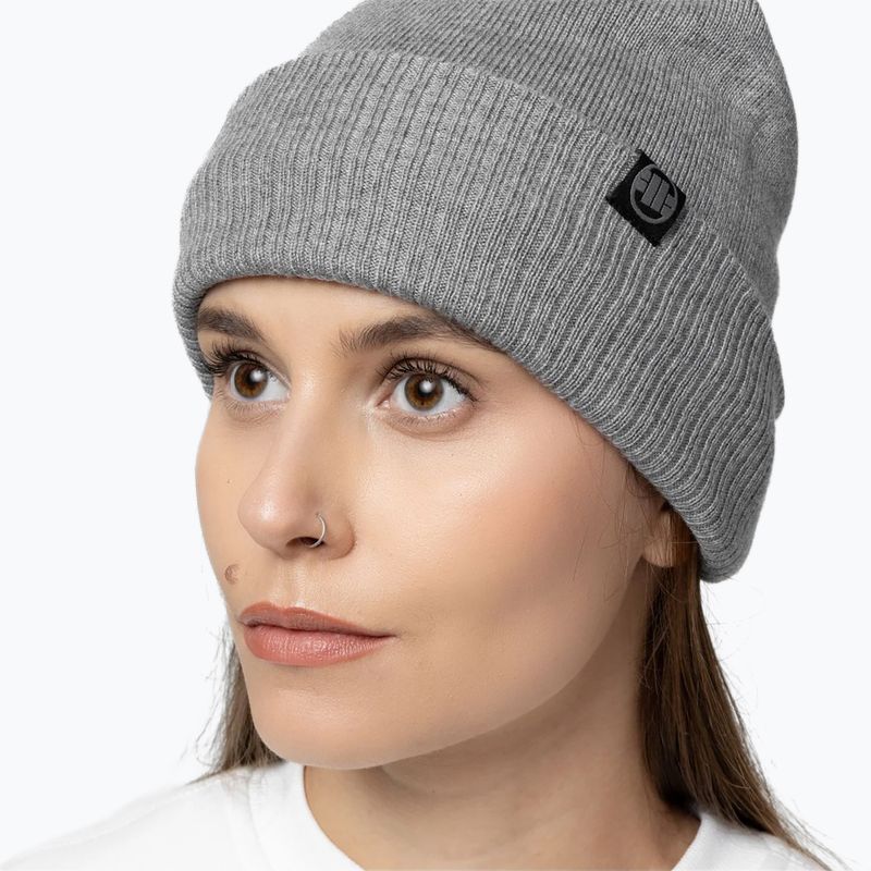 Téli sapka Pitbull Beanie Small Logo 2 graphite melange 4
