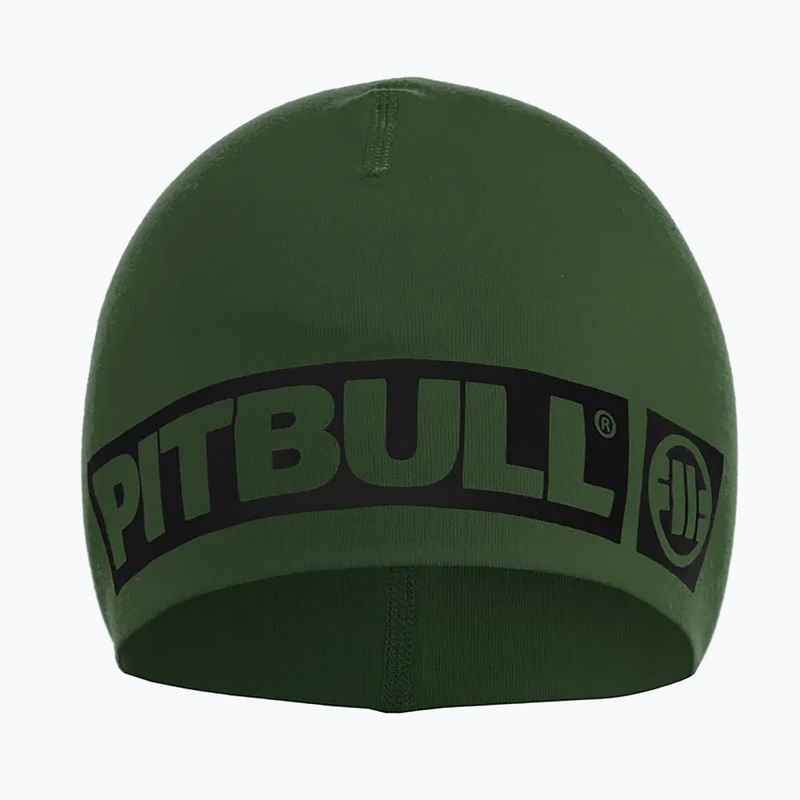 Pitbull West Coast Beanie Hilltop 2 olívazöld téli sapka 2