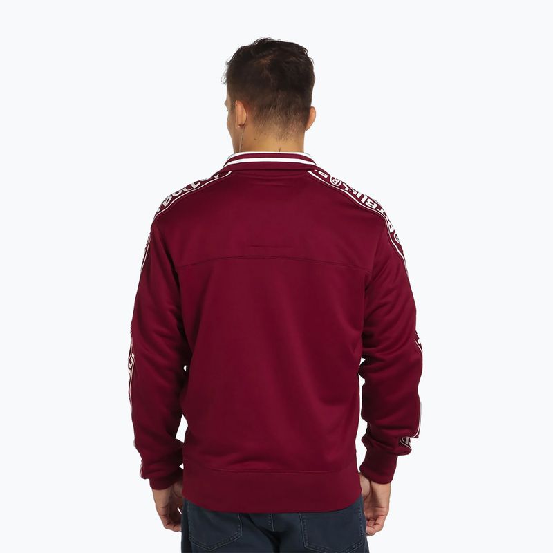 Férfi Pitbull West Coast Trackjacket Tape Logo Terry Group burgundi 3