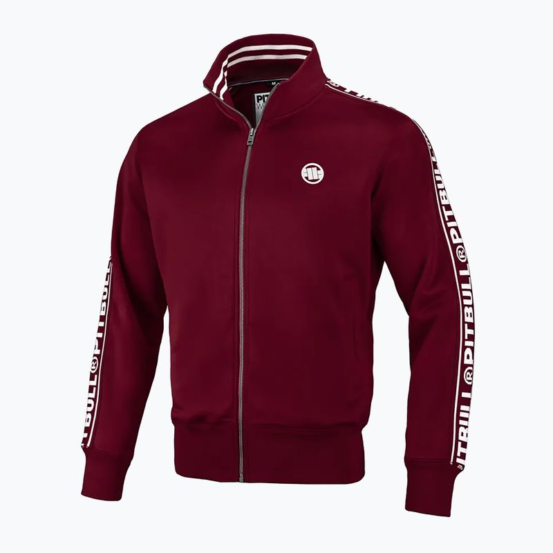 Férfi Pitbull West Coast Trackjacket Tape Logo Terry Group burgundi 4