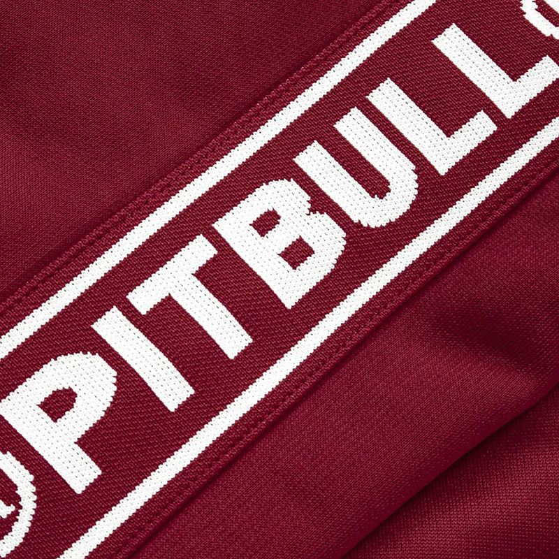 Férfi Pitbull West Coast Trackjacket Tape Logo Terry Group burgundi 10