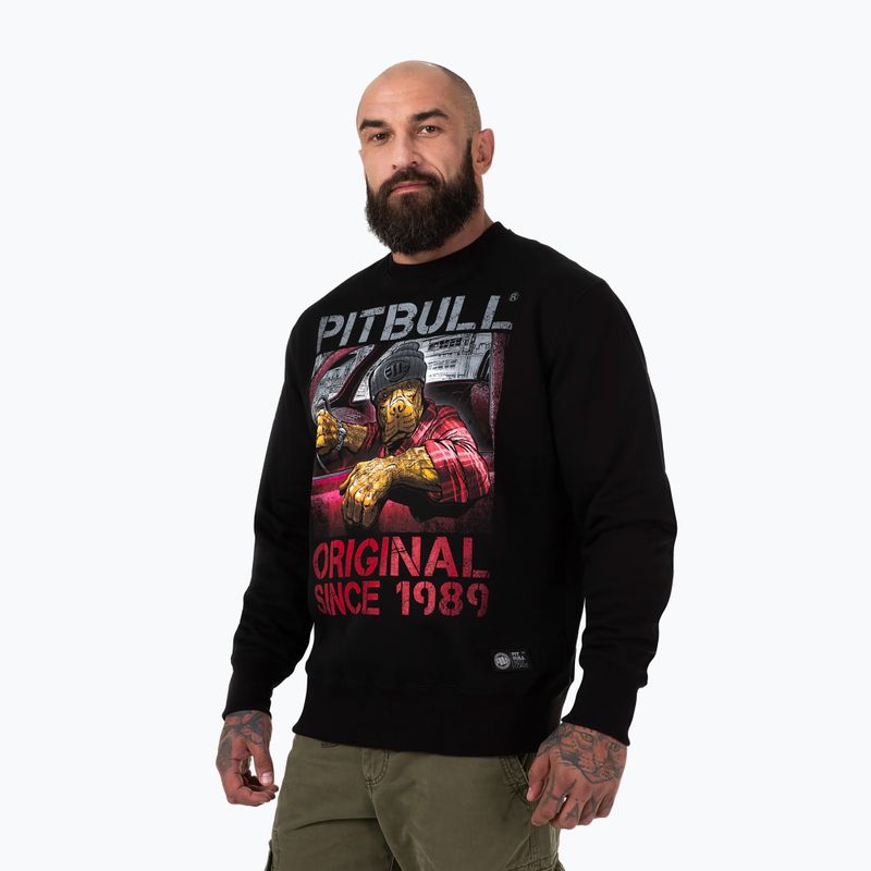 Férfi Pitbull West Coast Drive Crewneck pulóver fekete