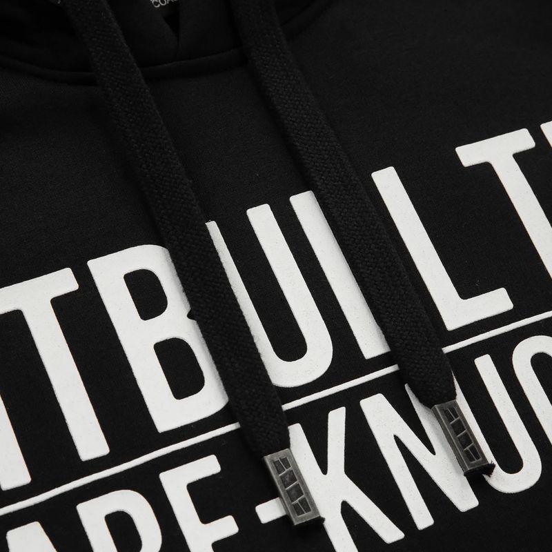Férfi Pitbull West Coast Bare Knuckle kapucnis melegítőfelső fekete 3