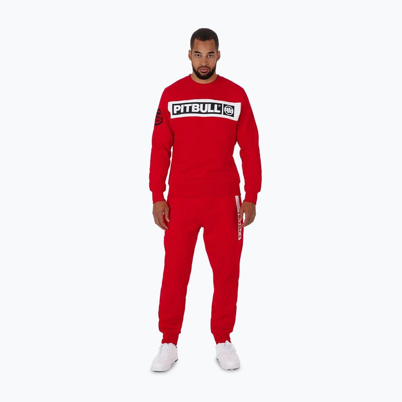 Férfi pulóver Pitbull Sherwood Crewneck red 2