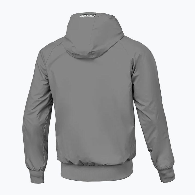 Férfi dzseki Pitbull West Coast Athletic Logo Hooded Nylon light grey 2