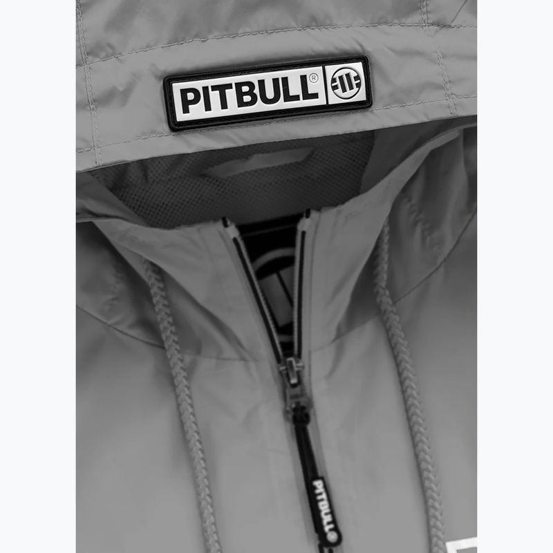 Férfi dzseki Pitbull West Coast Athletic Logo Hooded Nylon light grey 3