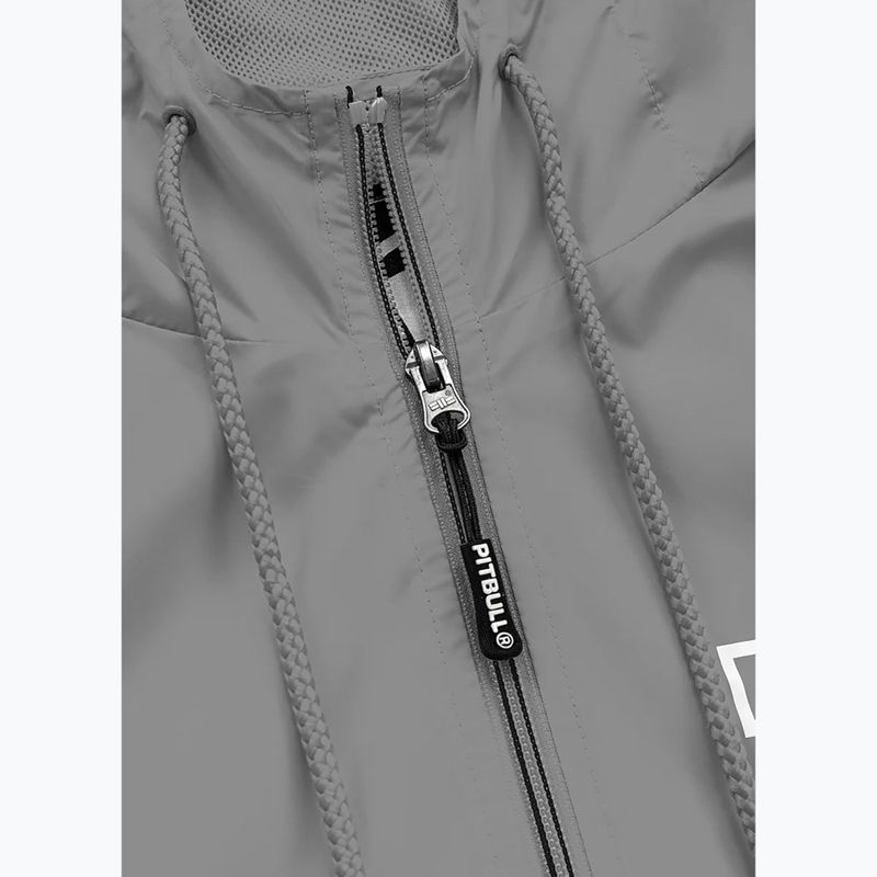 Férfi dzseki Pitbull West Coast Athletic Logo Hooded Nylon light grey 4