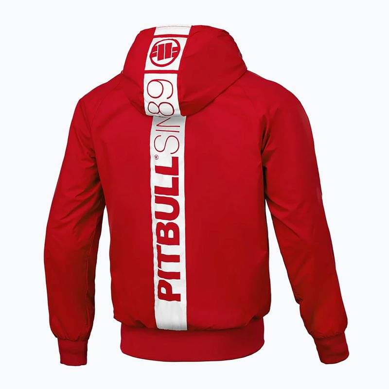 Férfi dzseki Pitbull West Coast Athletic Hilltop Hooded Nylon red 2