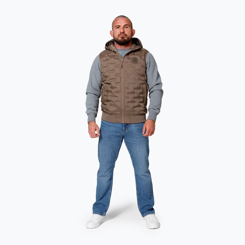 Férfi mellény Pitbull West Coast Eclipse Hooded Padded coyote brown 2