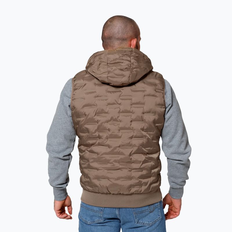 Férfi mellény Pitbull West Coast Eclipse Hooded Padded coyote brown 3