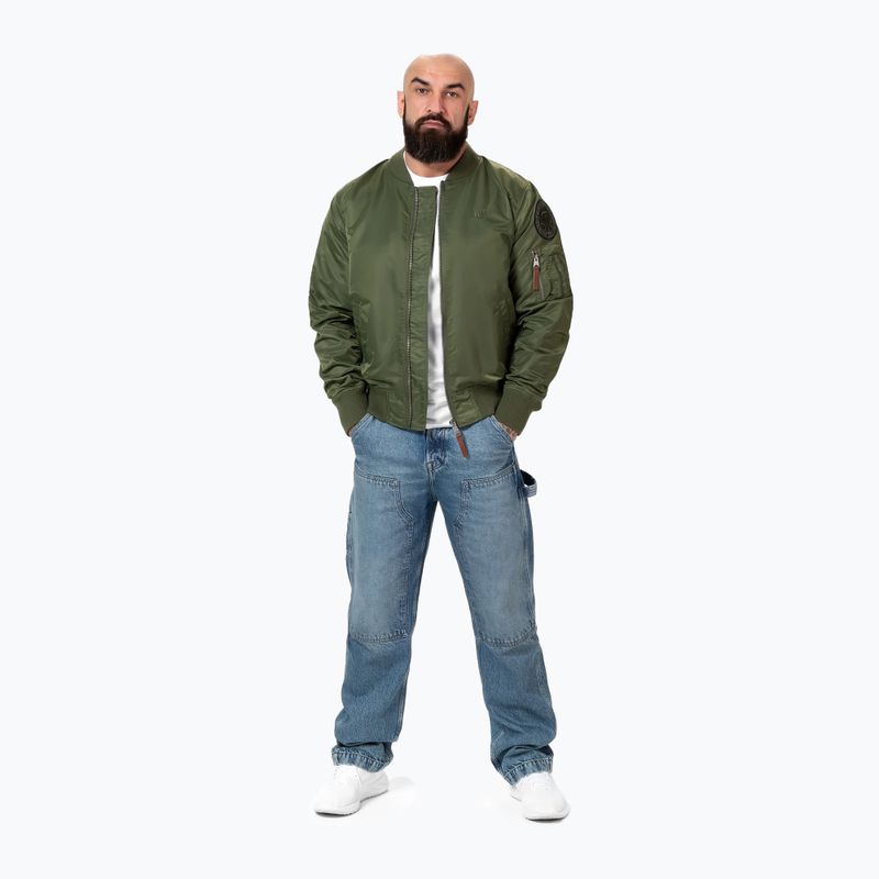 Férfi dzseki Pitbull West Coast Ma 1 Logo Flight 2 olive 2