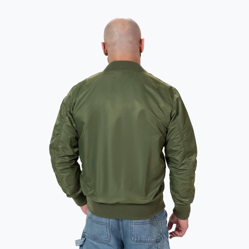 Férfi dzseki Pitbull West Coast Ma 1 Logo Flight 2 olive 3