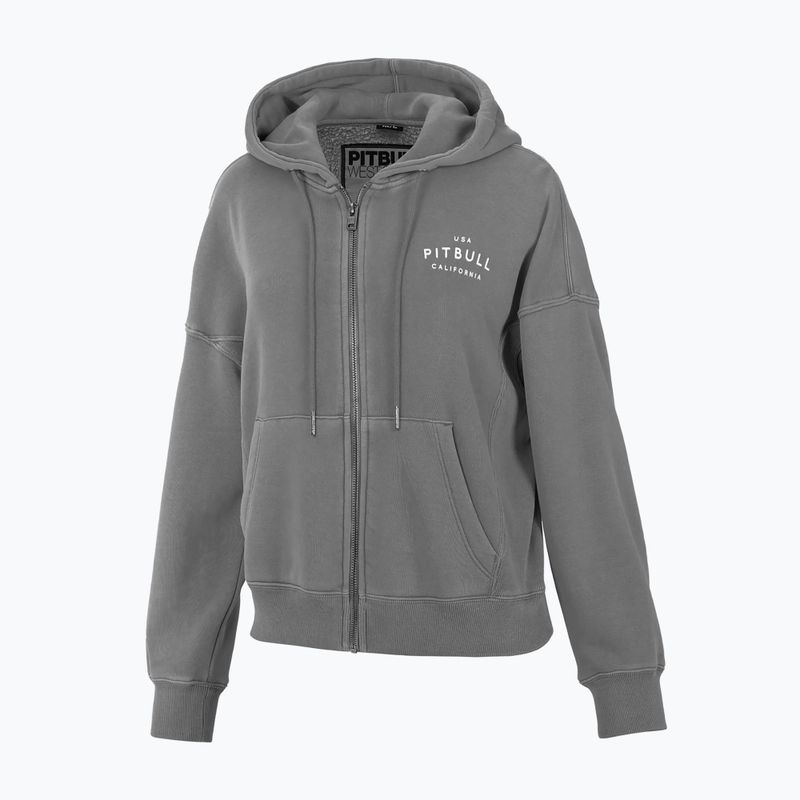 Női pulóver Pitbull West Coast Manzanita Washed Hooded Zip grey 3