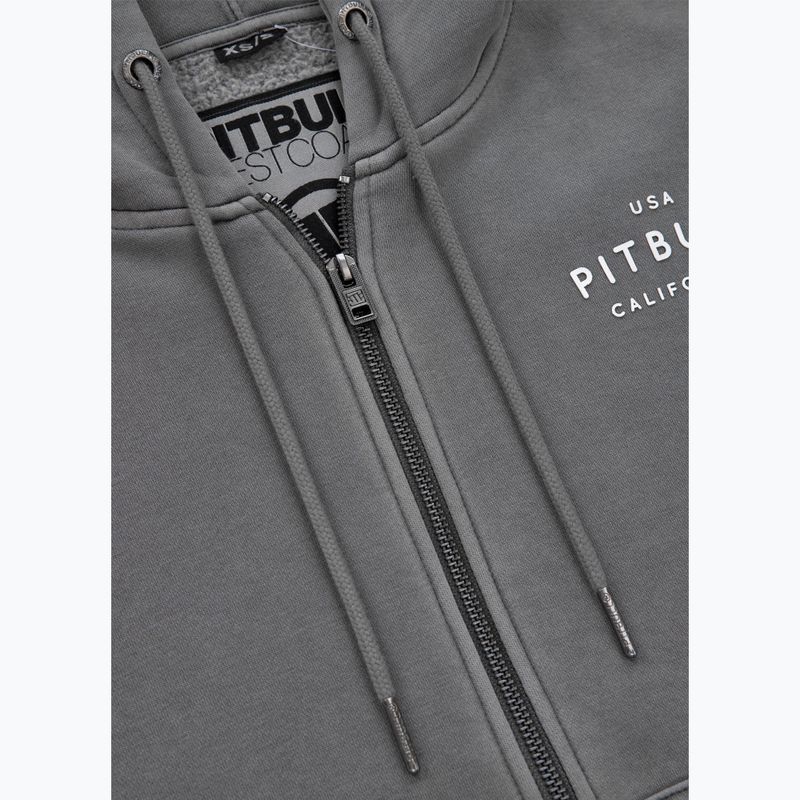 Női pulóver Pitbull West Coast Manzanita Washed Hooded Zip grey 5