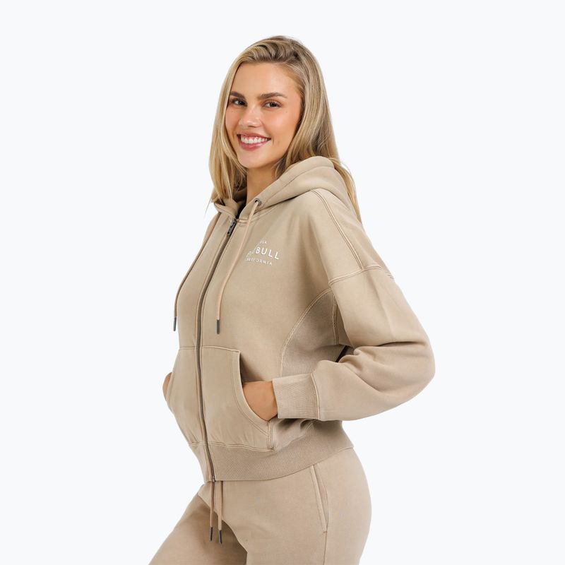 Női pulóver Pitbull West Coast Manzanita Washed Hooded Zip sand 2