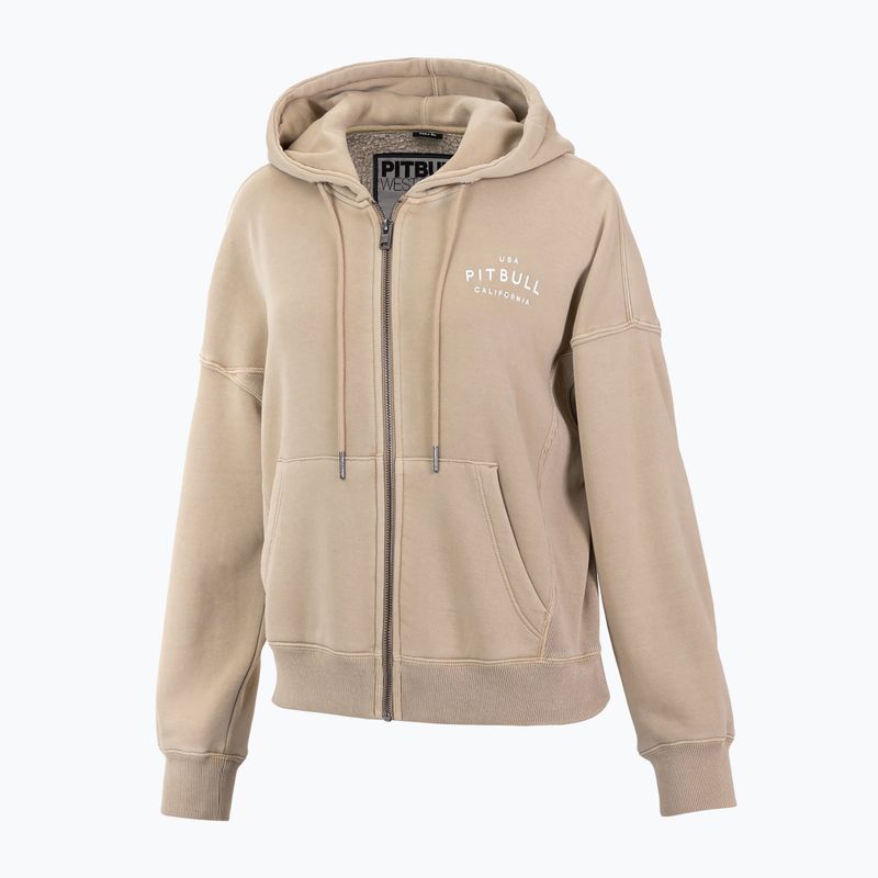 Női pulóver Pitbull West Coast Manzanita Washed Hooded Zip sand 3