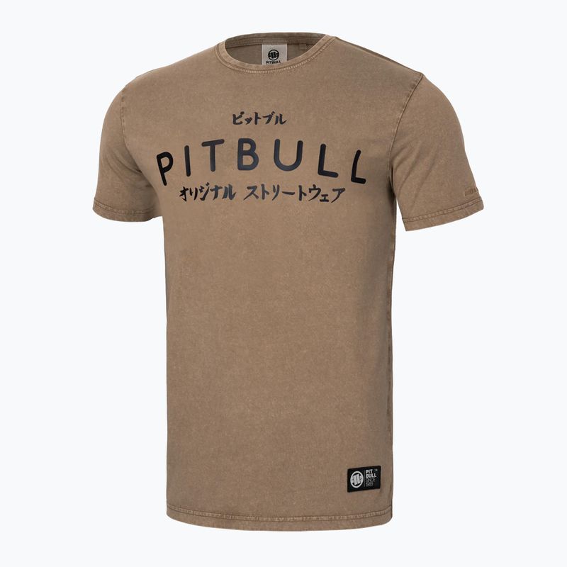 Pitbull West Coast Bravery férfi póló prérifarkas barna 4