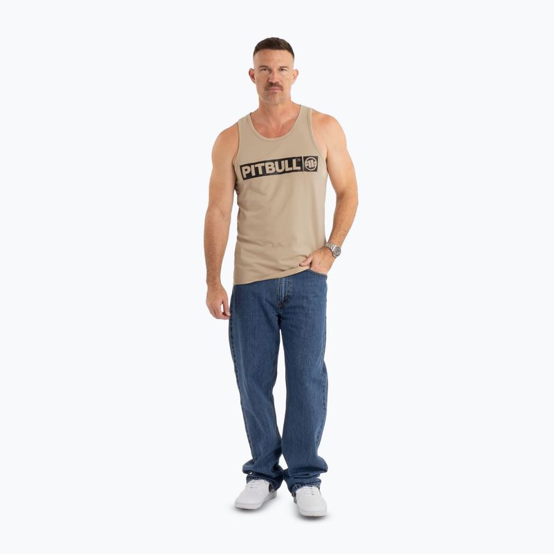 Férfi Pitbull Hilltop Tank Top póló halvány homok póló 2