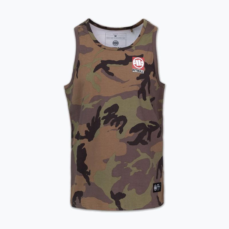 Férfi póló Pitbull Small Hilltop Tank Top woodland camo 4