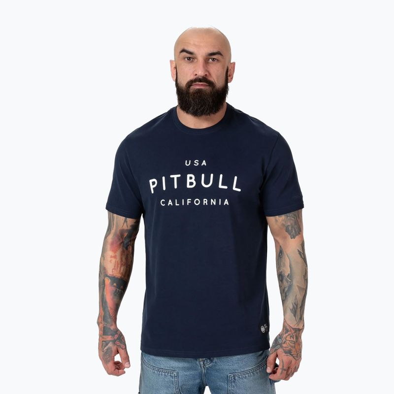 Férfi Pitbull Usa Cal sötét tengerészkék póló