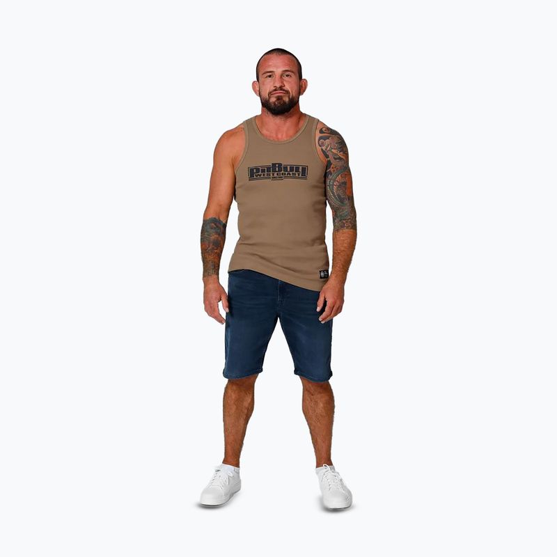 Férfi Pitbull Boxing Tank Top prérifarkas barna 2