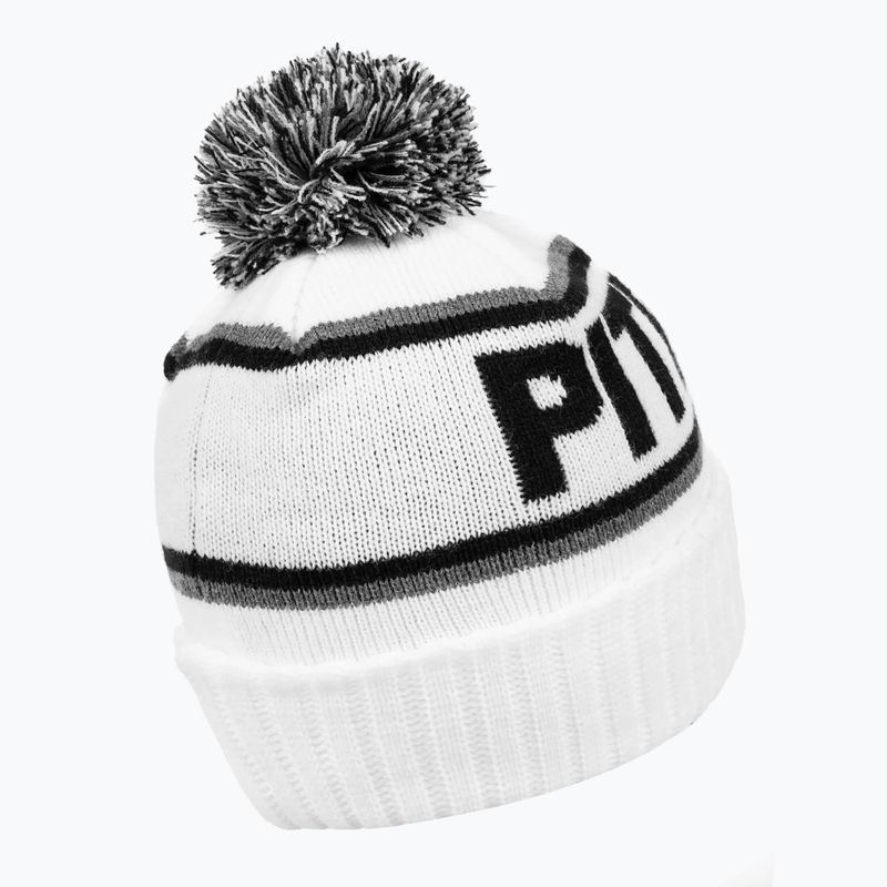 Férfi téli sapka Pitbull Beanie Fleming II white/black 2