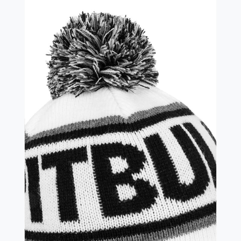 Férfi téli sapka Pitbull Beanie Fleming II white/black 3