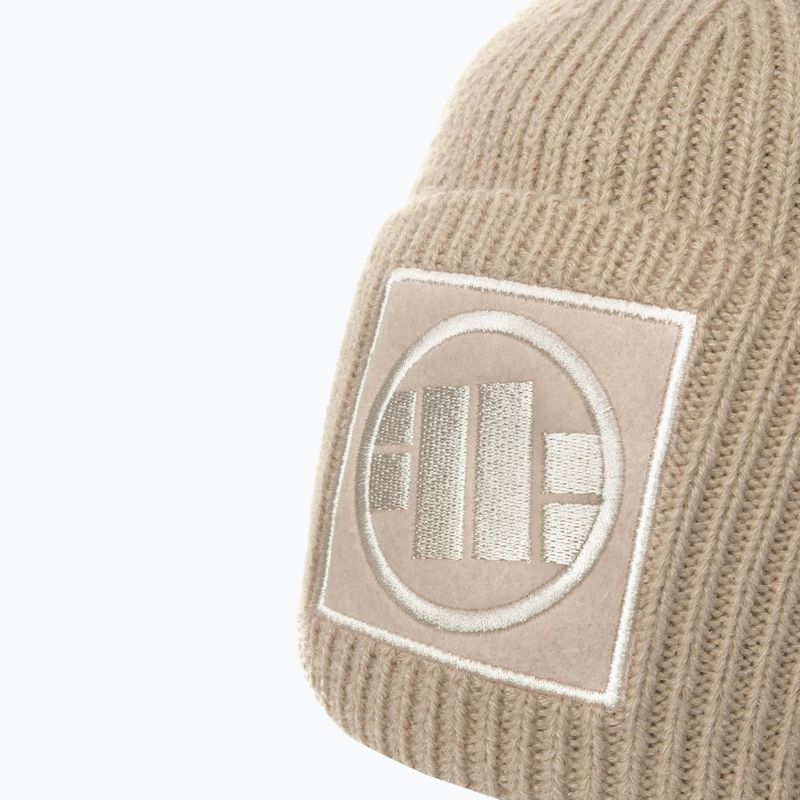 Férfi téli sapka Pitbull Beanie Logo Single Layer Cuff sand 3