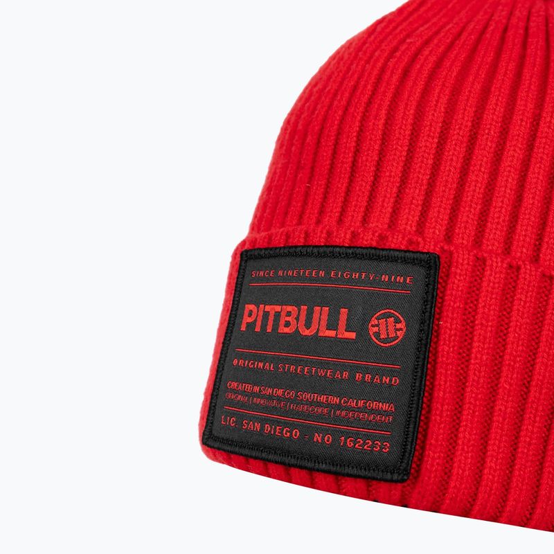 Férfi téli sapka Pitbull Beanie Dock red 3