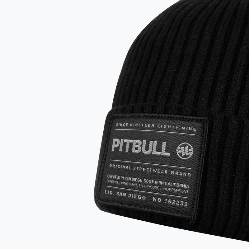 Férfi téli sapka Pitbull Beanie Dock fekete 3