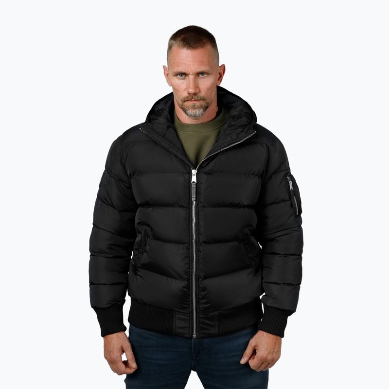 Férfi télikabát Pitbull Gopher Quilted Hooded black 3
