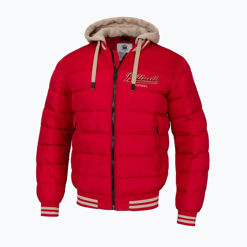 Férfi kabát Pitbull Hidden Quilted Hooded red/beige 6