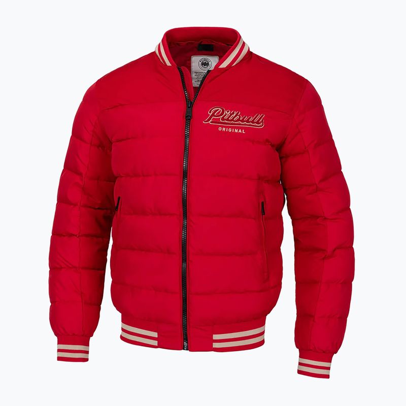 Férfi kabát Pitbull Hidden Quilted Hooded red/beige 7