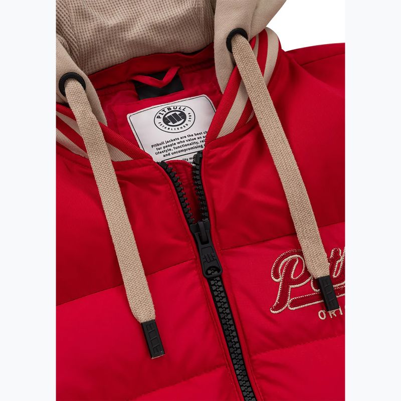 Férfi kabát Pitbull Hidden Quilted Hooded red/beige 9