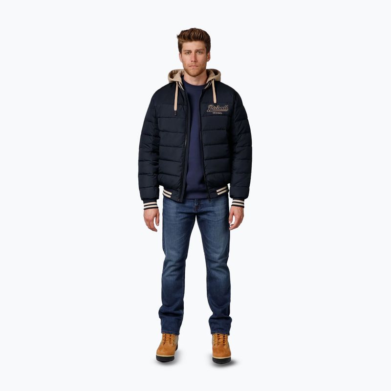 Férfi kabát Pitbull Hidden Quilted Hooded dark navy/beige 2