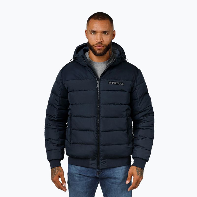 Férfi télikabát Pitbull Dillon Quilted Hooded dark navy
