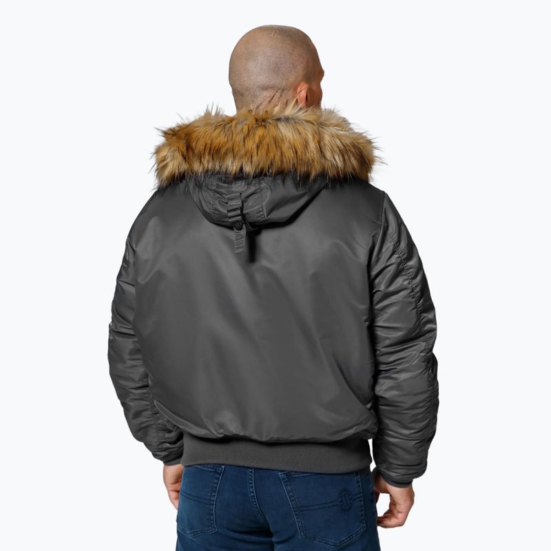 Férfi télikabát Pitbull Harvest Hooded Bomber graphite 3