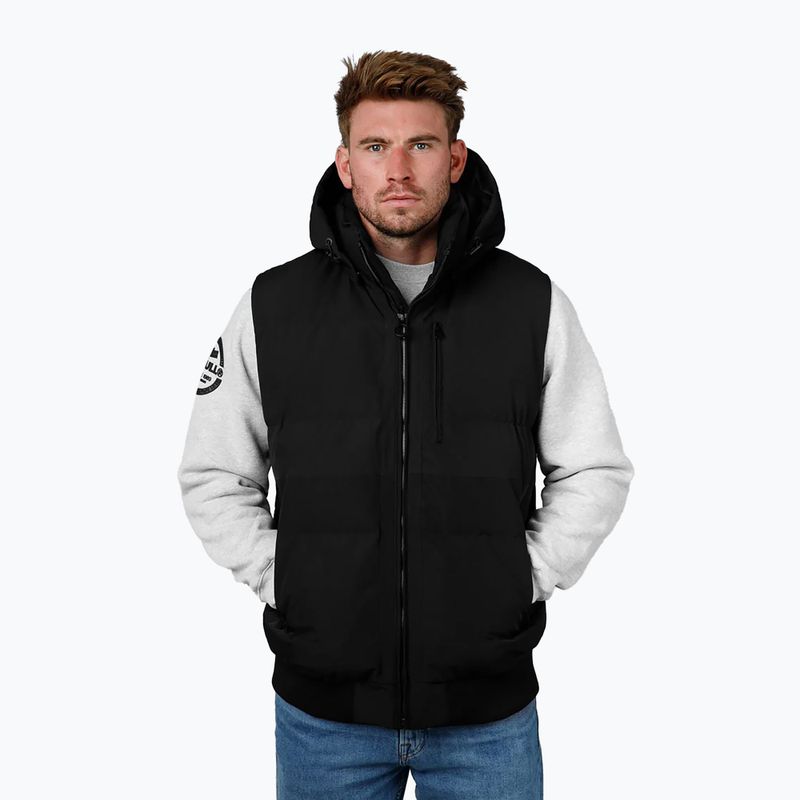 Férfi mellény Pitbull Patton Quilted Hooded black