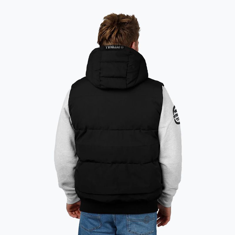 Férfi mellény Pitbull Patton Quilted Hooded black 3