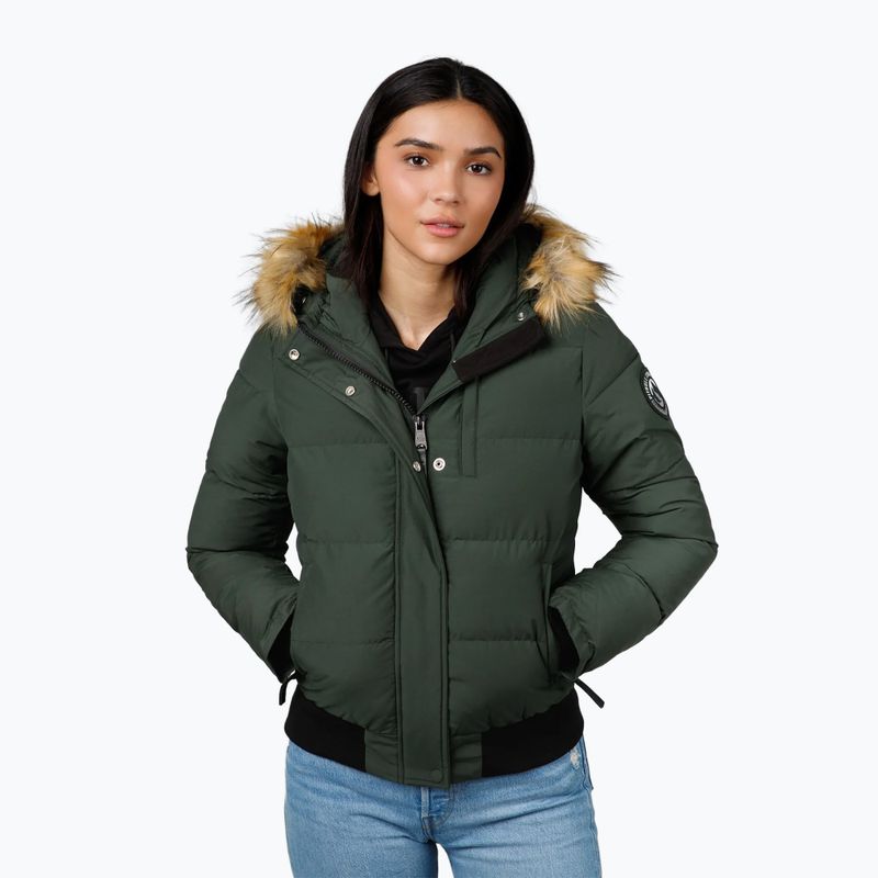 Női télikabát Pitbull Azalea Quilted Hooded olive 4
