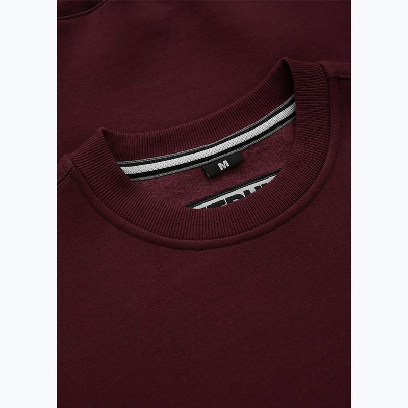 Férfi pulóver Pitbull Small Logo Crewneck burgundy 3