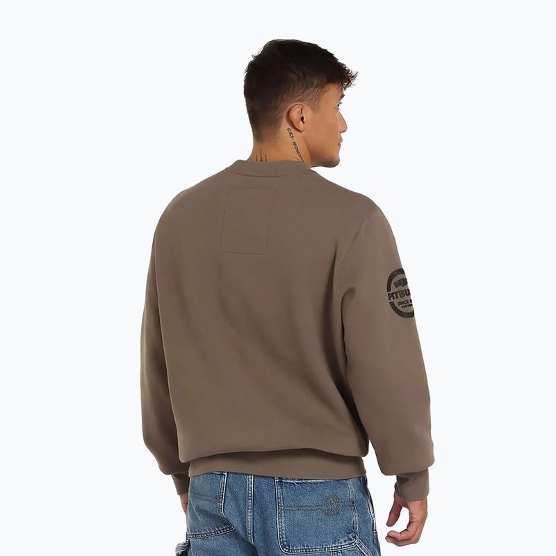 Férfi pulóver Pitbull Sherwood Crewneck brown 3