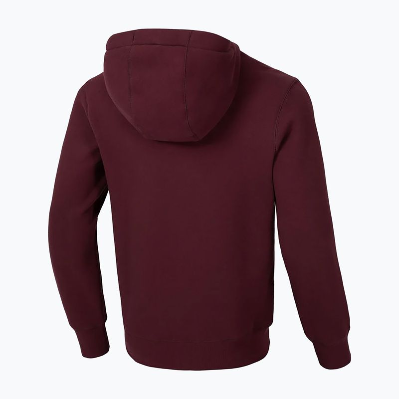 Férfi pulóver Pitbull Small Logo Hooded burgundy 2