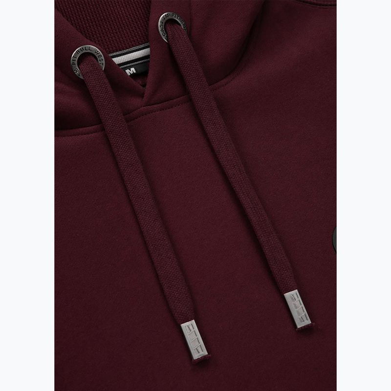 Férfi pulóver Pitbull Small Logo Hooded burgundy 3