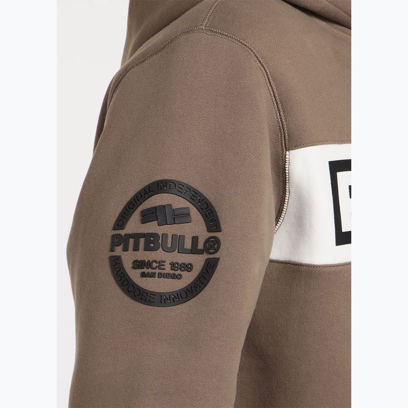 Férfi pulóver Pitbull Sherwood Hooded brown 5