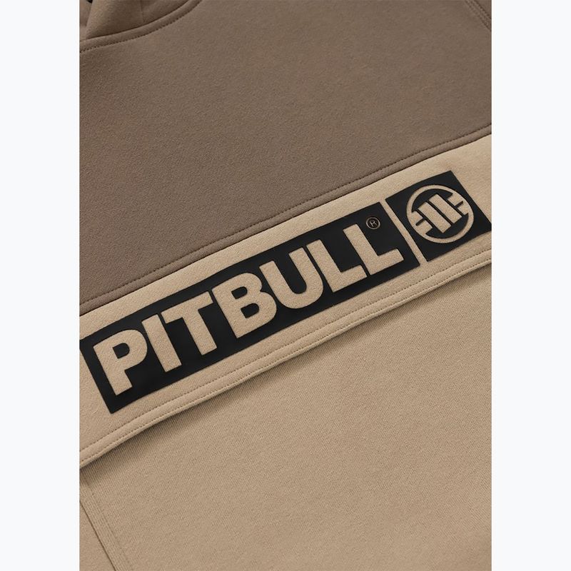 Férfi pulóver Pitbull Hilltop 2 Hooded brown/pale sand 8