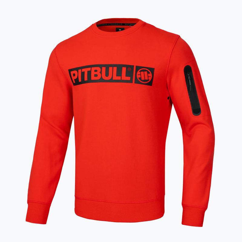 Férfi pulóver Pitbull Beyer Crewneck flame red 4