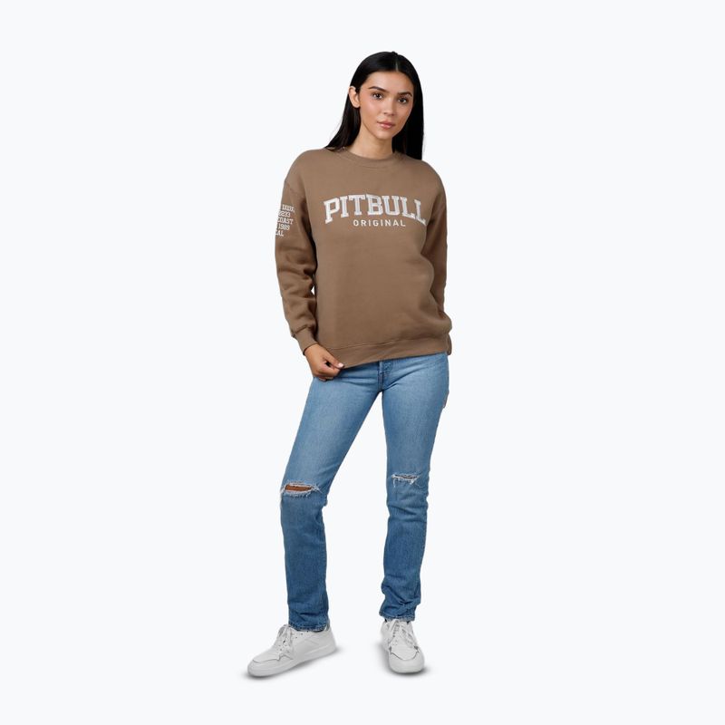Női pulóver Pitbull Tyrian Crewneck coyote brown 2